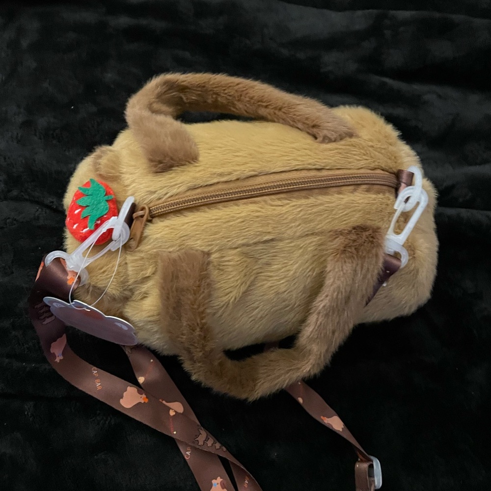 Danbar Global Plush Handbag with Strawberry Accent